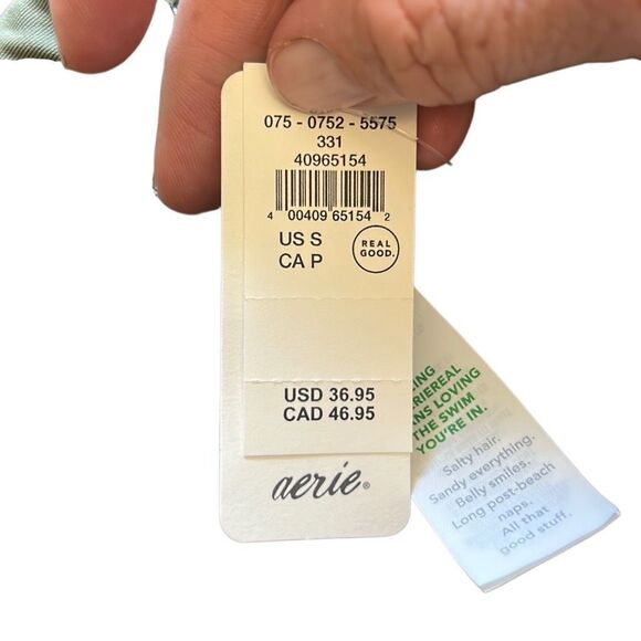 Aerie Shine Halter Bikini Top small NWT - Picture 6 of 8